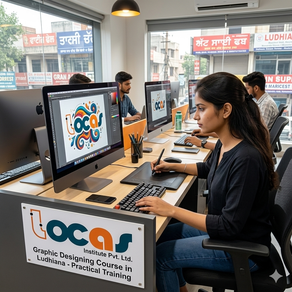Graphic designing course in Ludhiana practical training